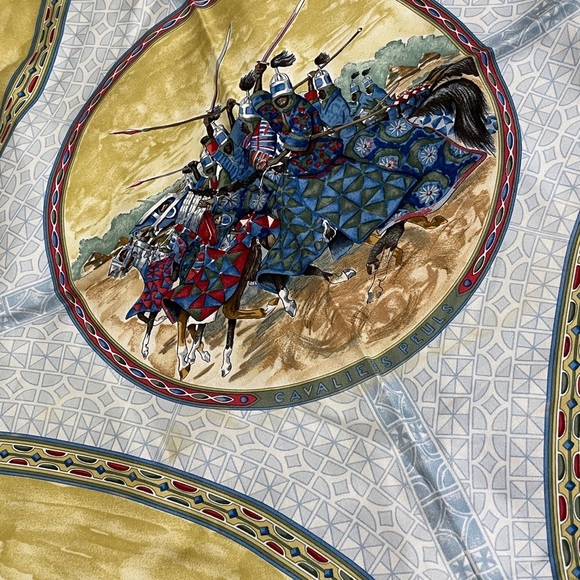 Hermès Silk Scarf with Historical Print - Picture 5 of 9